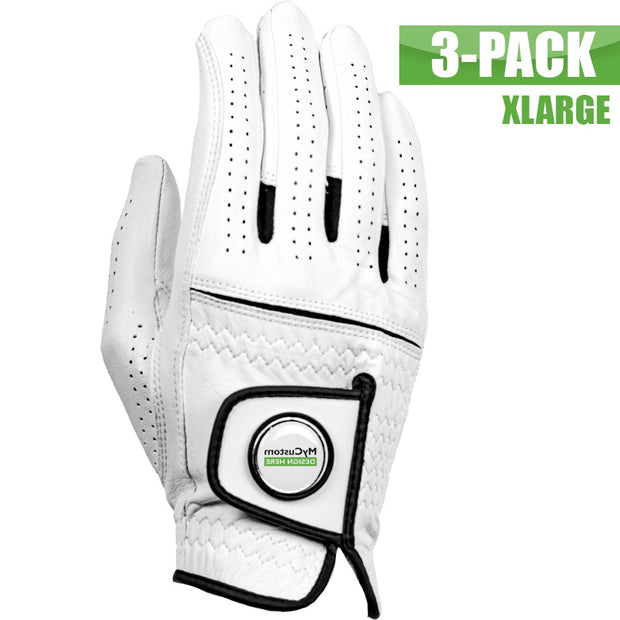 Cabretta Leather Golf Gloves Right hand - XL 3-Pack