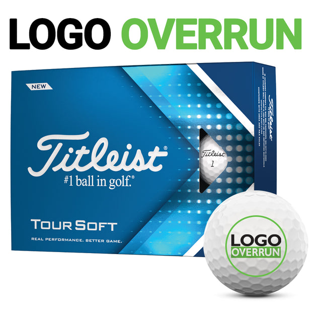 Titleist Tour Soft Golf Balls - LOGO OVERRUN