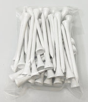 White Plastic 3-1/4" Golf Tees - 100 PACK