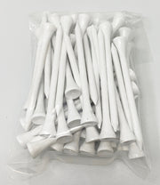 White Plastic 3-1/4" Golf Tees - 50 PACK