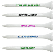 White Plastic 3-1/4" Golf Tees - 100 PACK