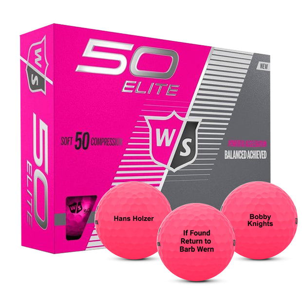 Wilson Staff 50 Elite Pink Golf Balls