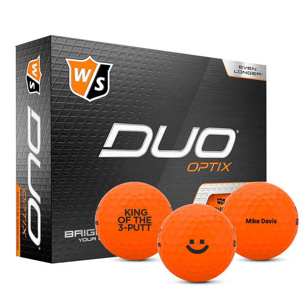 Wilson Staff DUO Optix Orange Golf Balls